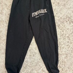 Gymshark Black Joggers with White Logo